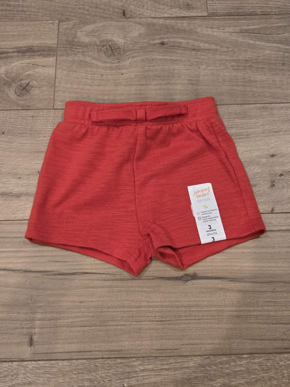 NWT Jumping Beans Baby Boys Red Knit Shorts 3M